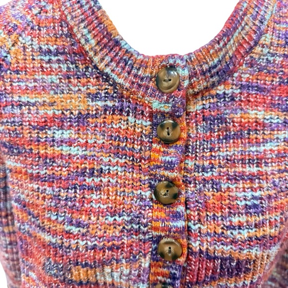 Urban Outfitters BDG Women’s Multicolored Cropped Button Front Sweater Size XS - Picture 5 of 9